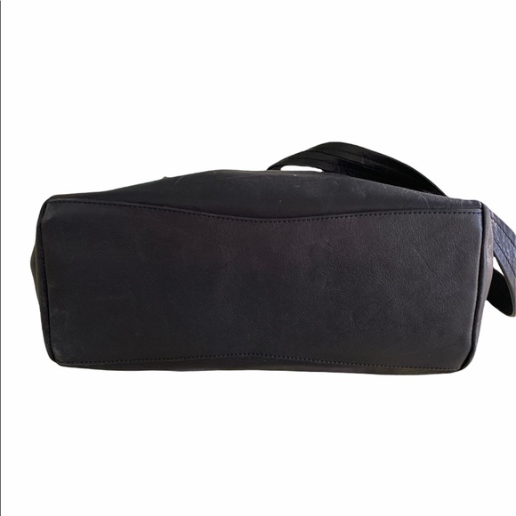 Ramona Di Paolo Vintage Black LeatherSilver Chrome Clip Shoulder Bag - Picture 8 of 12